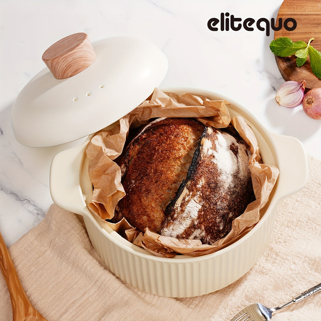 Ceramic Cooking Pot, Stew Pot - High-Temperature Resistant, Non-Stick, Easy to Clean, Making Toast- Ideal for Stews, Soups & Porridge, Suitable for Gas Stoves And Ovens, Family Gathering