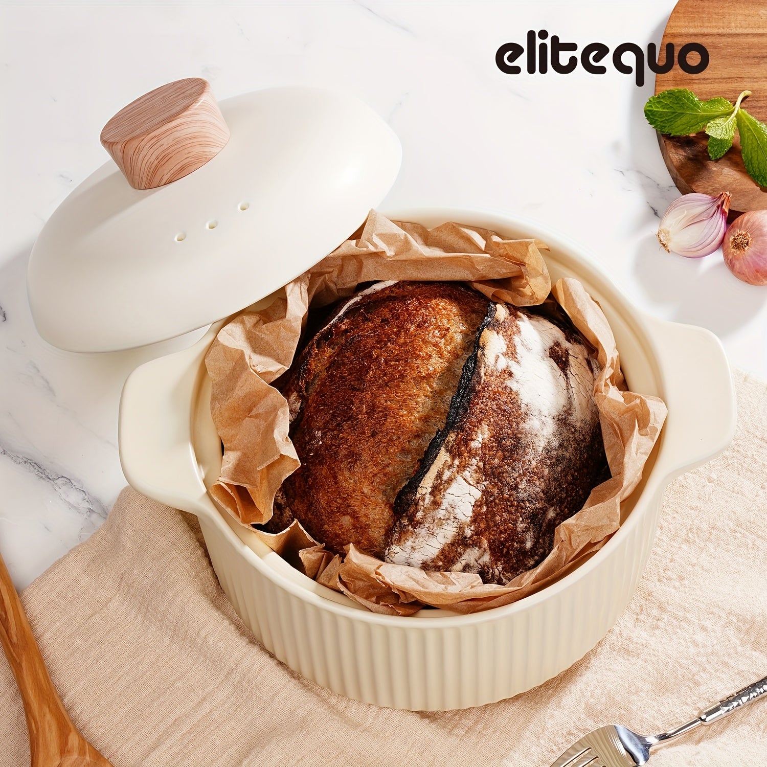 Ceramic Cooking Pot, Stew Pot - High-Temperature Resistant, Non-Stick, Easy to Clean, Making Toast- Ideal for Stews, Soups & Porridge, Suitable for Gas Stoves And Ovens, Family Gathering