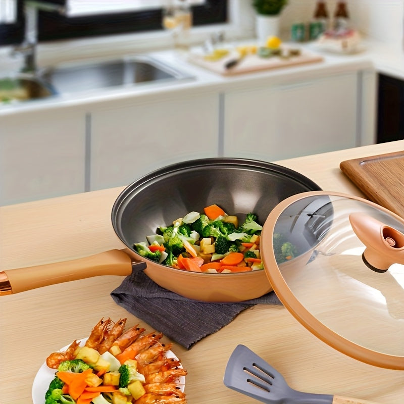 New Home Multi-functional Advanced Cast Iron Pan Non-stick Micro Pressure Pan Suitable For Fried Egg Steak Durable Heat-resistant Handle