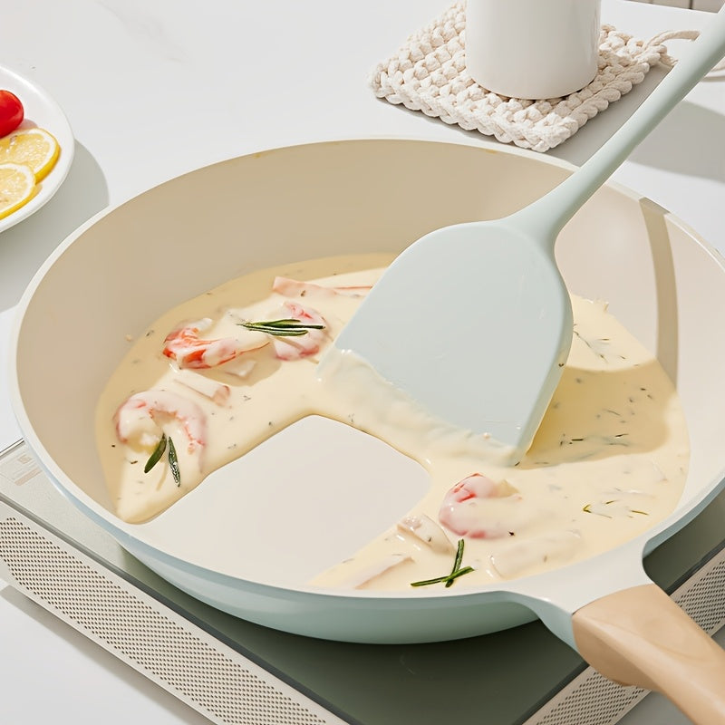 1pc 11.02inch Frying Pan | Titanium-Containing Ceramic-Coated Nonstick Skillet with Stay-Cool Handles, PFOA-Free, PTFE-Free, Induction Compatible, Compatible with All Cooktops | COOKER KING