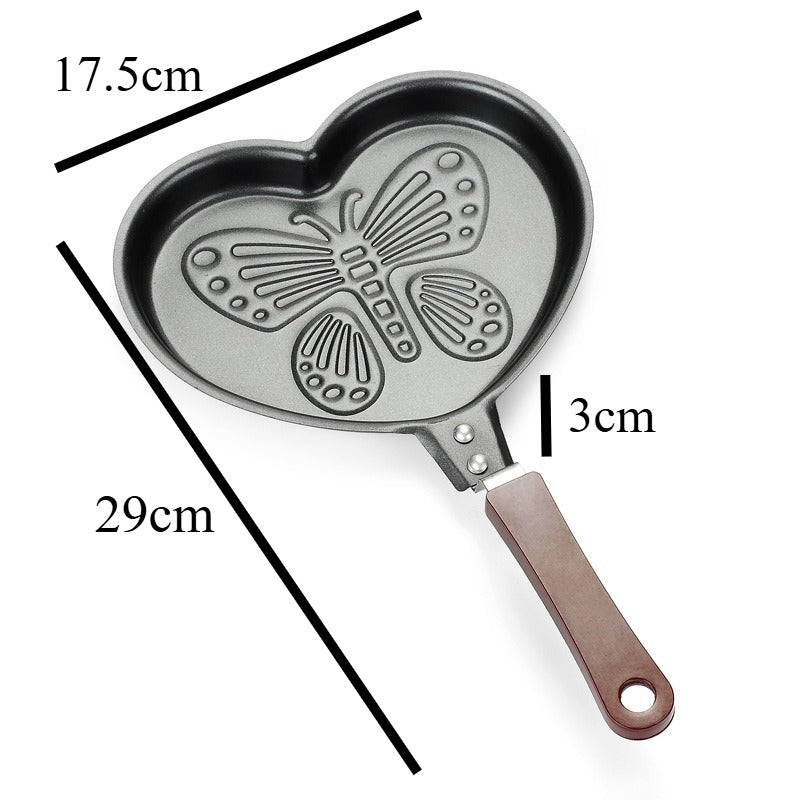 Mini Cartoon Non Stick Pan | Animal Heart Pattern Omelette Pan