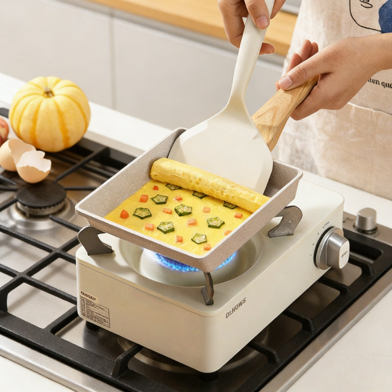 Japanese Egg Custard Pan Non-stick Frying Pan Square Steak Frying Pan Malien Stone Breakfast Pan Egg Roll Frying Pan