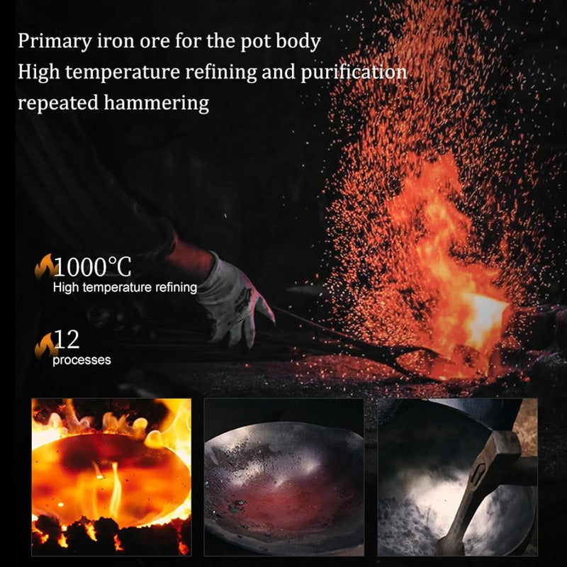 Carbon Steel Wok Pan 10.2\