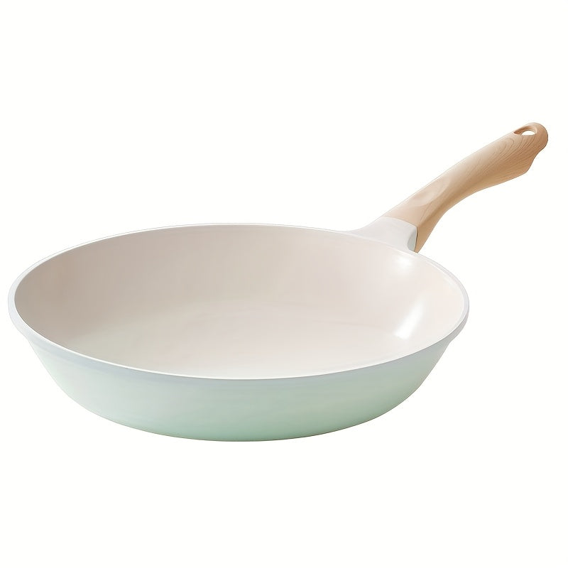 1pc 11.02inch Frying Pan | Titanium-Containing Ceramic-Coated Nonstick Skillet with Stay-Cool Handles, PFOA-Free, PTFE-Free, Induction Compatible, Compatible with All Cooktops | COOKER KING