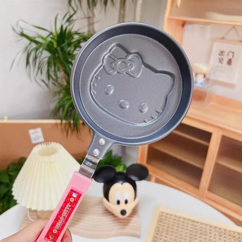 Sanrio Hello Kitty Flat Frying Pan, Household Breakfast Pancake and Fried Egg Poached Egg Pan