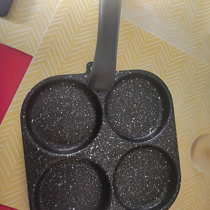 Heavy-Duty Cast Iron Four-Hole Non-Stick Egg Fry Pan