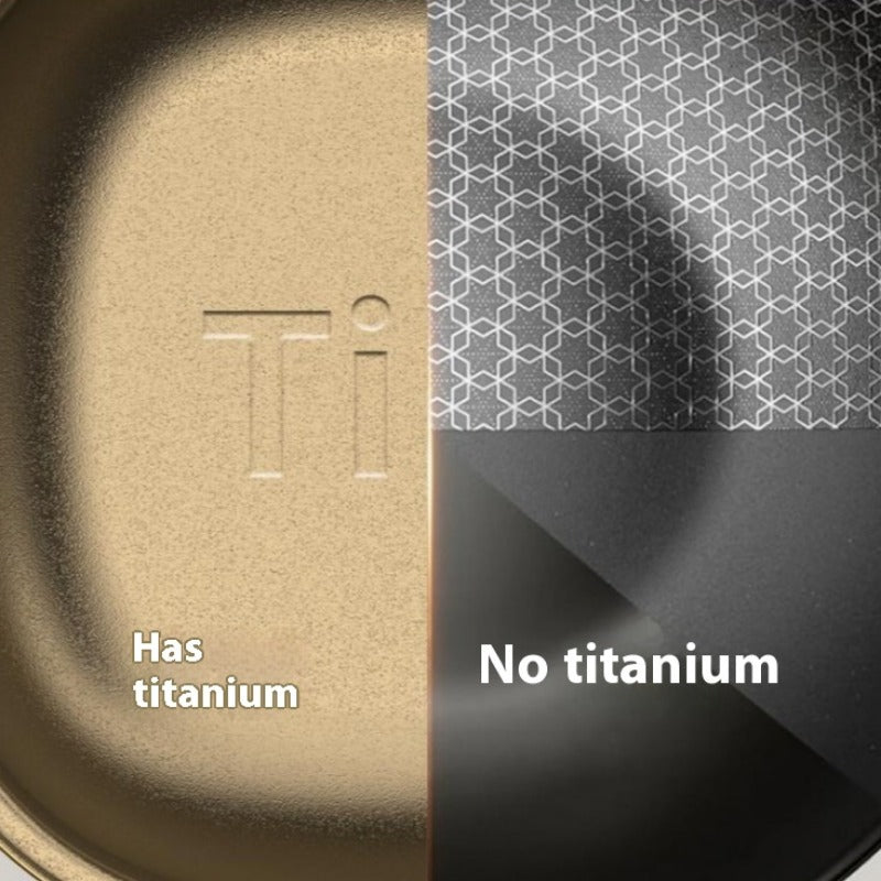 Essential Modern Kitchen 3pcs Titanium-Coated Non-Stick Wok Set with Lids | Flat-Bottom for Gas & Induction | Durable Stir-Fry & Pan-Fry Cookware