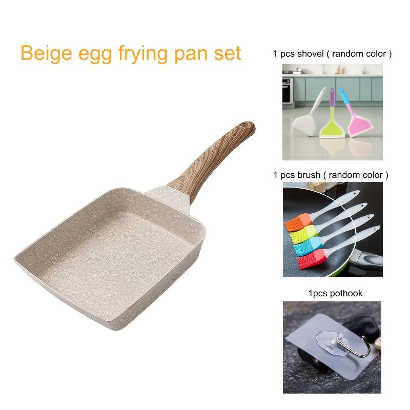 Home Japanese Cuisine Tamako Yaki Breakfast Pot, Wheat Rice Stone Non Stick Pot