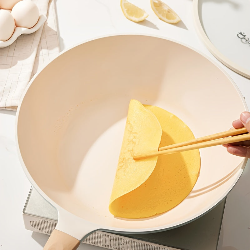 Ceramic Inside & Outside 1pc Titanium-Containing Ceramic-Coated Nonstick Wok | 28cm with Lid, Stay-Cool Handles, PFOA-Free, PTFE-Free, Easy to Clean, Induction & All Cooktops Compatible