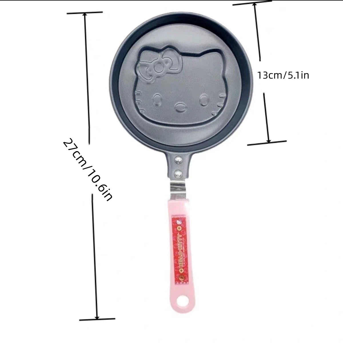 Sanrio Hello Kitty Flat Frying Pan, Household Breakfast Pancake and Fried Egg Poached Egg Pan