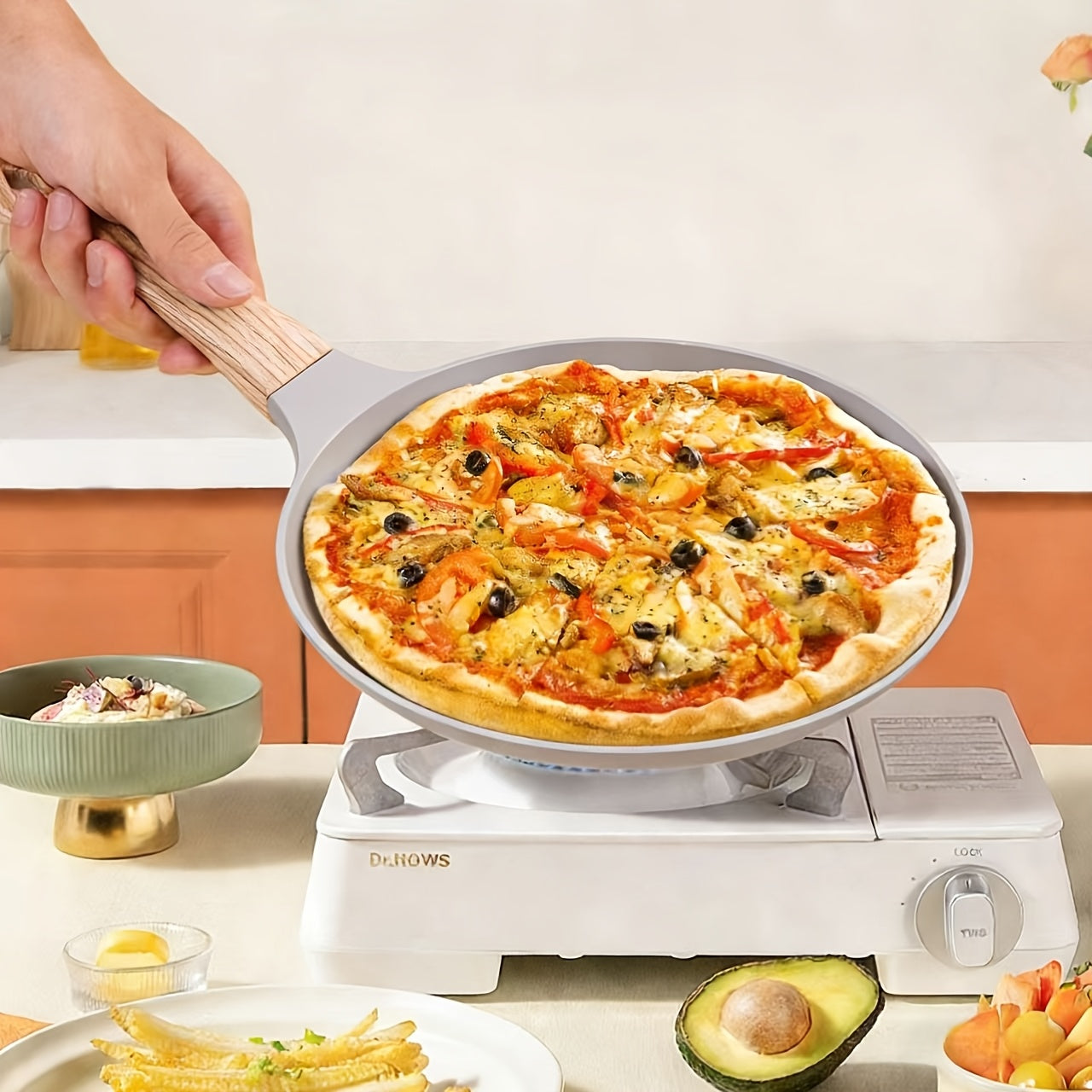 Home Japanese Cuisine Tamako Yaki Breakfast Pot, Wheat Rice Stone Non Stick Pot