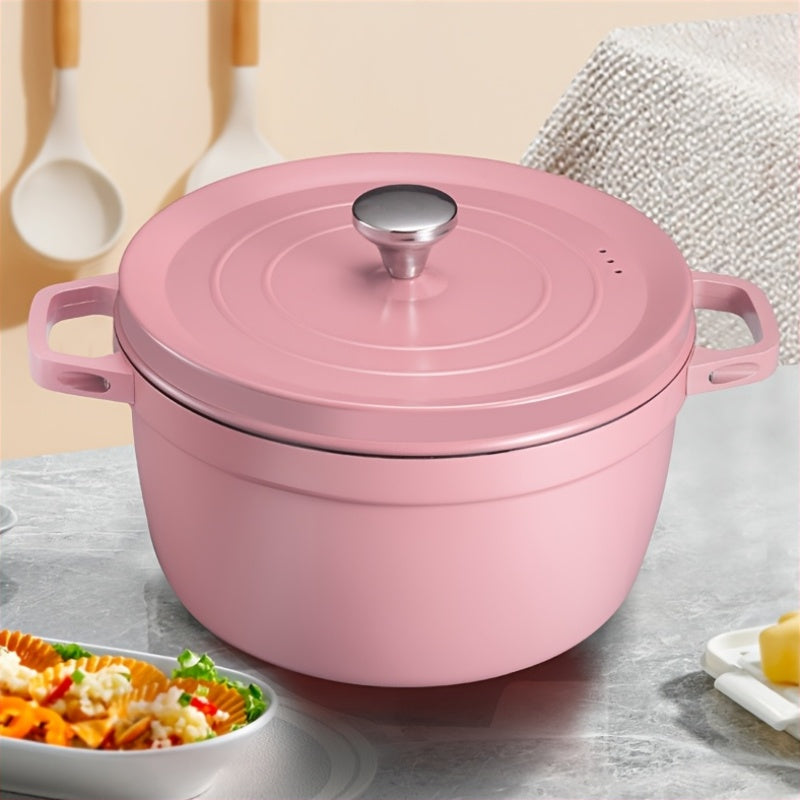 1pc 1.06gal Non-Stick Soup Pot | 24cm\u002F9in Thickened Multi-functional Household Pot, Easy to Clean, Suitable for Gas Stove and Induction Cooker