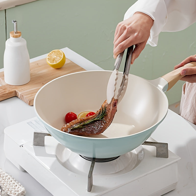 Ceramic Inside & Outside 1pc Titanium-Containing Ceramic-Coated Nonstick Wok | 28cm with Lid, Stay-Cool Handles, PFOA-Free, PTFE-Free, Easy to Clean, Induction & All Cooktops Compatible