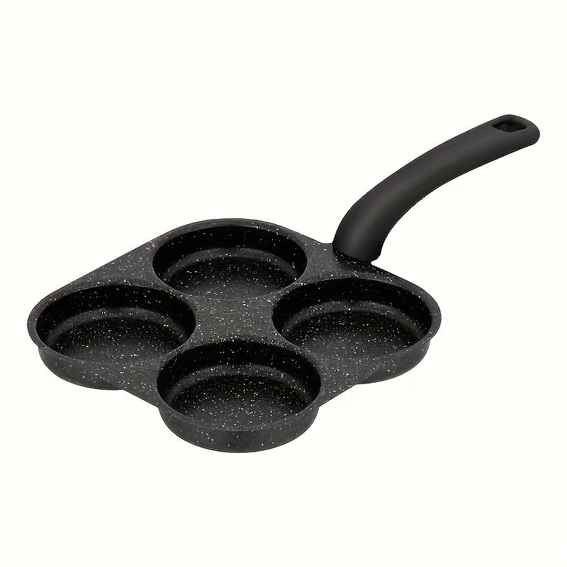 Heavy-Duty Cast Iron Four-Hole Non-Stick Egg Fry Pan