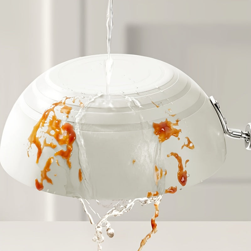 24cm Mini Ceramic Wok 24cm Non-Stick Mini Ceramic Wok | Lidded, Restaurant & Home Multifunctional Stir-Fry Pan, Universal Stovetop Compatible, Iron Material, No Power Required