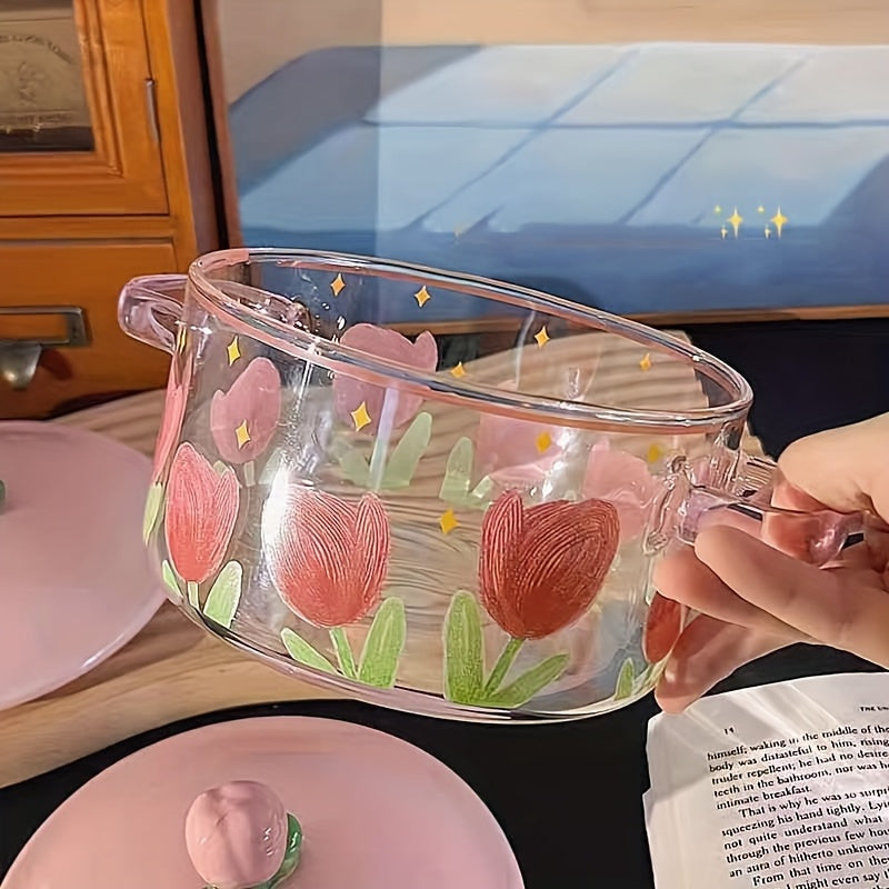 1.8L\u002F60oz Glass Cooktop Pan with Lid - Pink Heart-Shaped Suitable for Pasta, Soup, Milk | Stovetop Heat-Resistant Glass Pot, Capacity Cookware for Boiling, Simmering, Frying