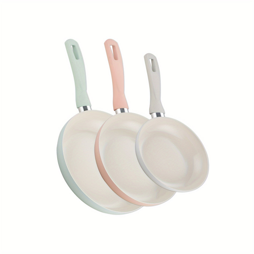 Nonstick Ceramic Coating Frying Pans Skillets Set, Non-Toxic Egg Omelette Kitchen Cooking Pans Compatible with All Stovetops (Gas, Electric & Induction), PTFE & PFOA Free