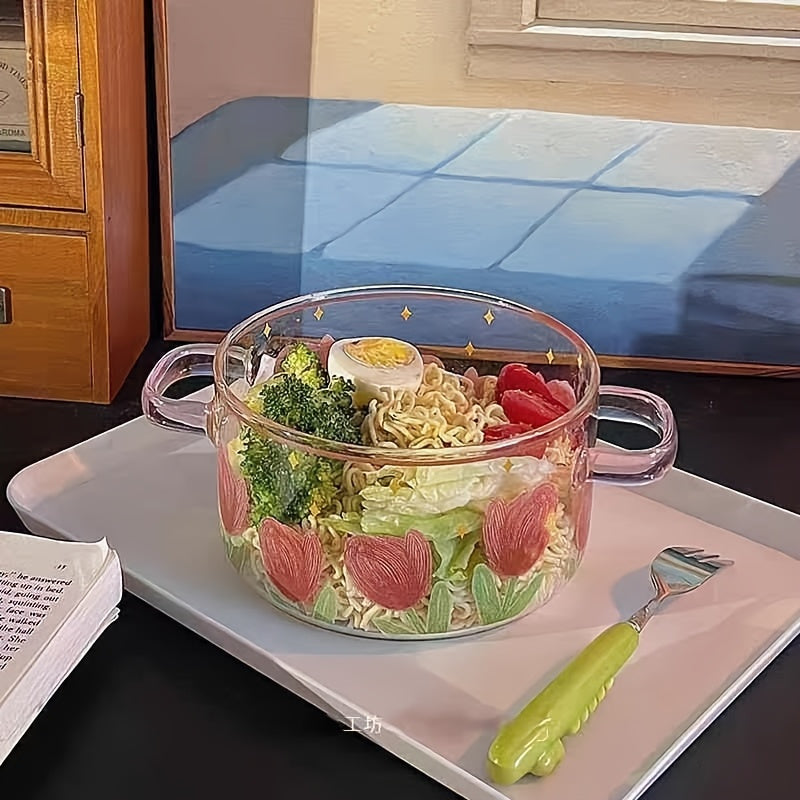 1.8L\u002F60oz Glass Cooktop Pan with Lid - Pink Heart-Shaped Suitable for Pasta, Soup, Milk | Stovetop Heat-Resistant Glass Pot, Capacity Cookware for Boiling, Simmering, Frying