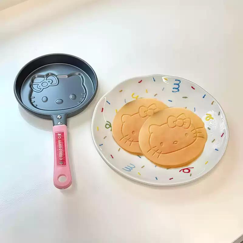 Sanrio Hello Kitty Flat Frying Pan, Household Breakfast Pancake and Fried Egg Poached Egg Pan